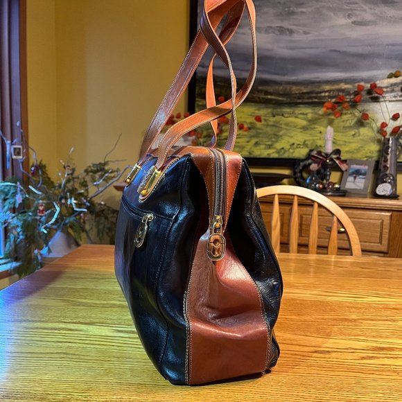 🇮🇹 Luxury MARINO ORLANDI Vintage Satchel - Made in Italy - Picture 4 of 12